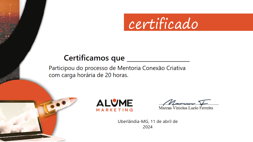 Certificado da mentoria